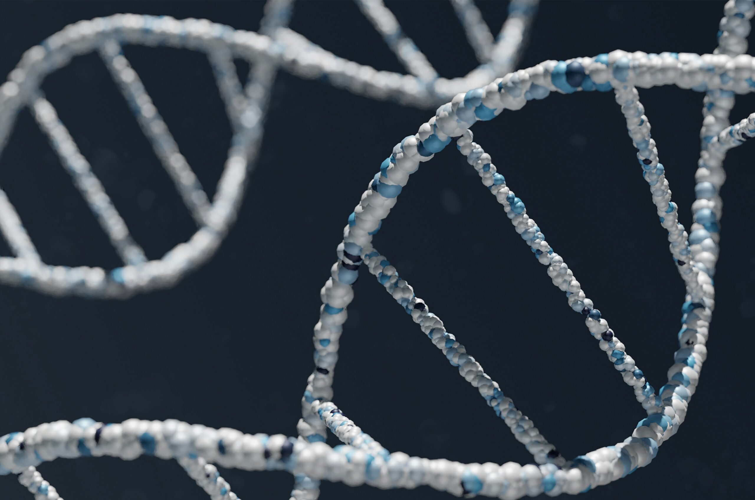 Representation of a DNA double helix structure